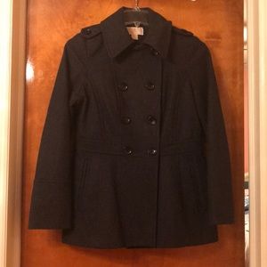 Michael Kors Wool Peacoat in Charcoal Gray